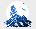 骑行者勇攀高山