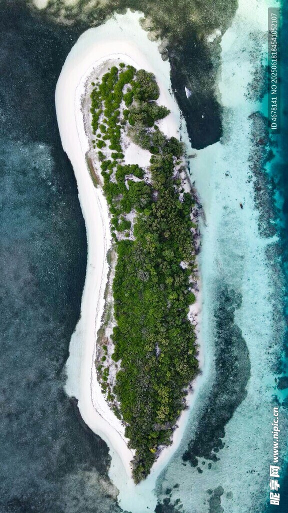 美丽海岛俯瞰图