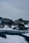 极地冰雪覆盖的山脉景观