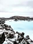 冰岛蓝湖雪景风光