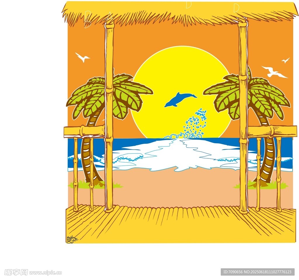海边度假小屋美景