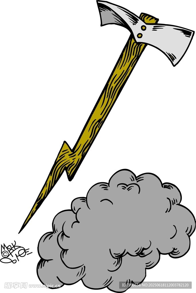 雷电之锤穿透乌云