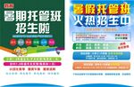 暑期托管班招生宣传海报