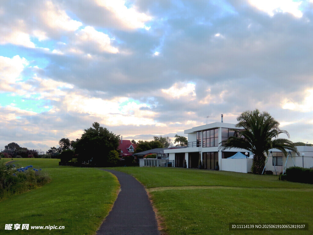 海滨小镇住宅风景