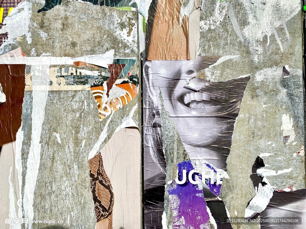 抽象拼贴艺术画面展示