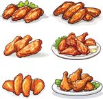 美味多样的炸鸡翅拼盘