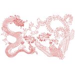 中式龙凤花卉传统图案