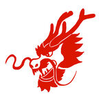 红色龙头图案