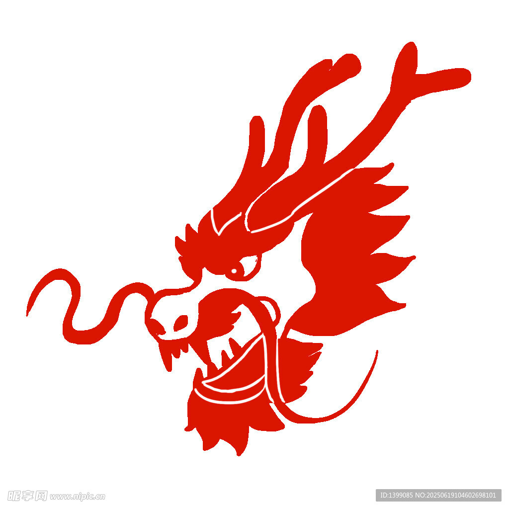 红色龙头图案