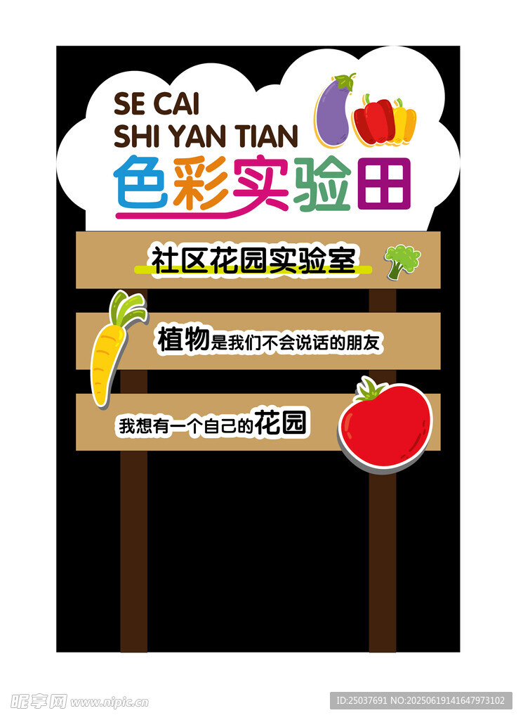 蔬菜田标识牌立牌