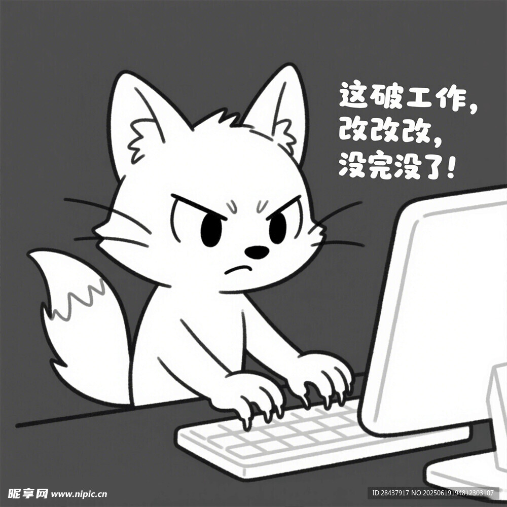 猫咪愤怒敲键盘