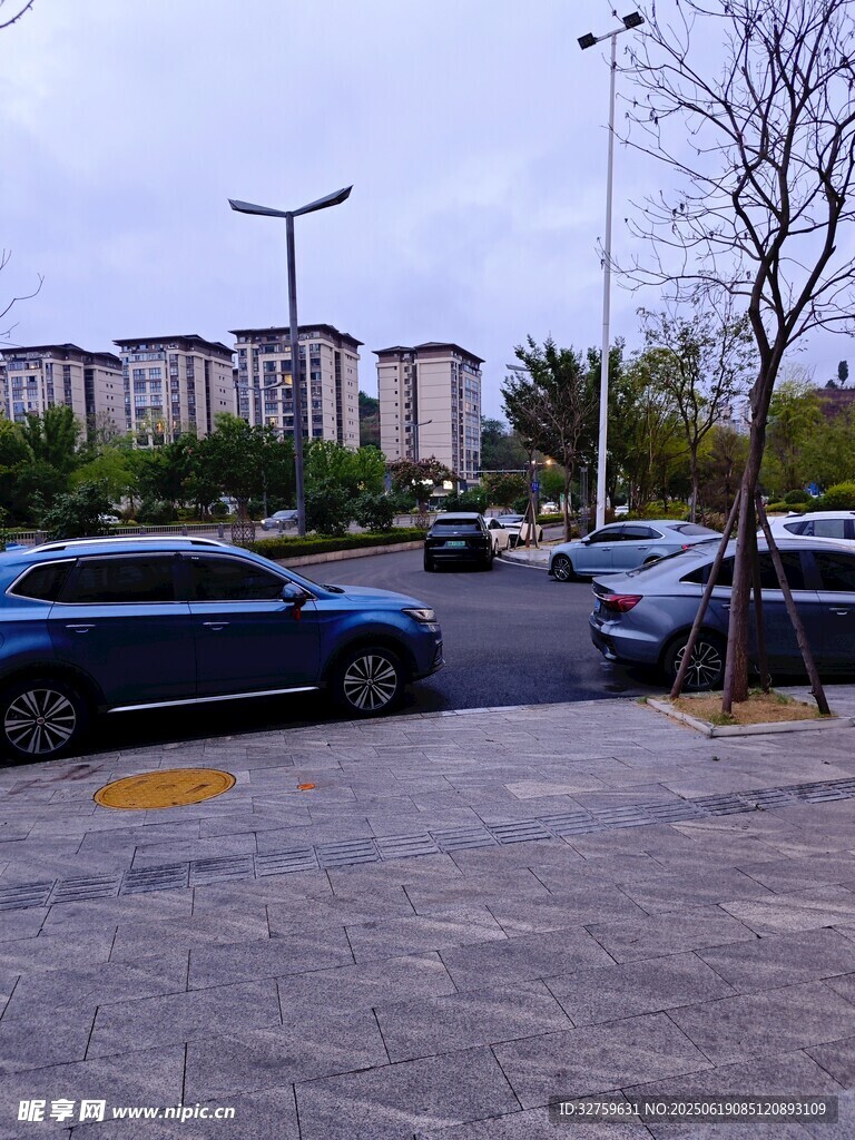 停车场场景多车停放