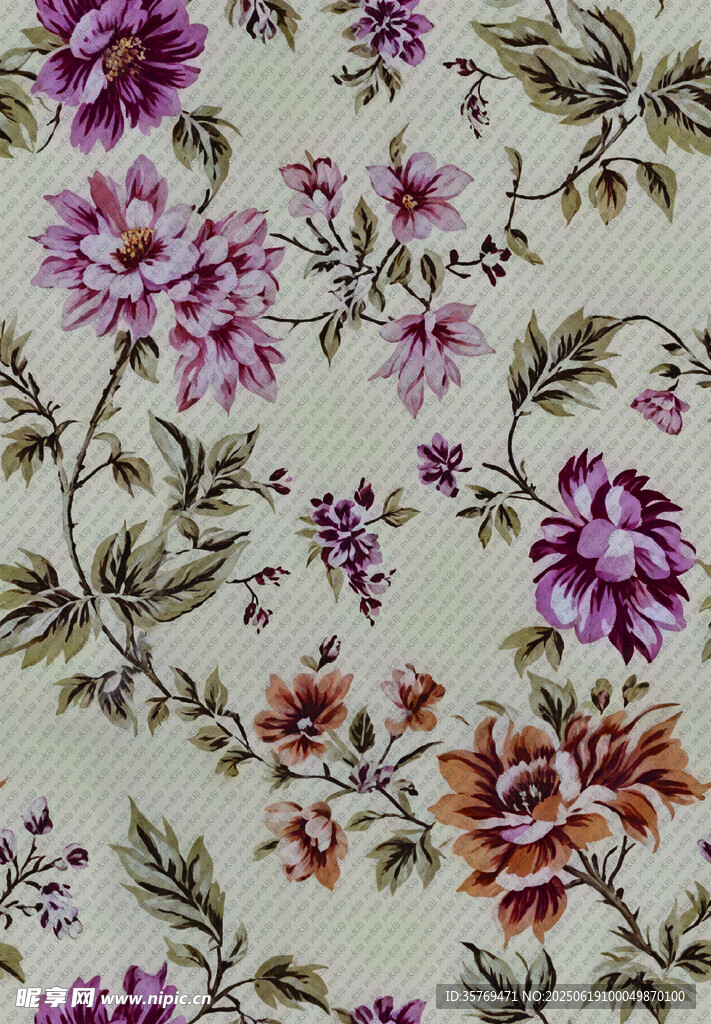 花卉图案布料 鸢尾花