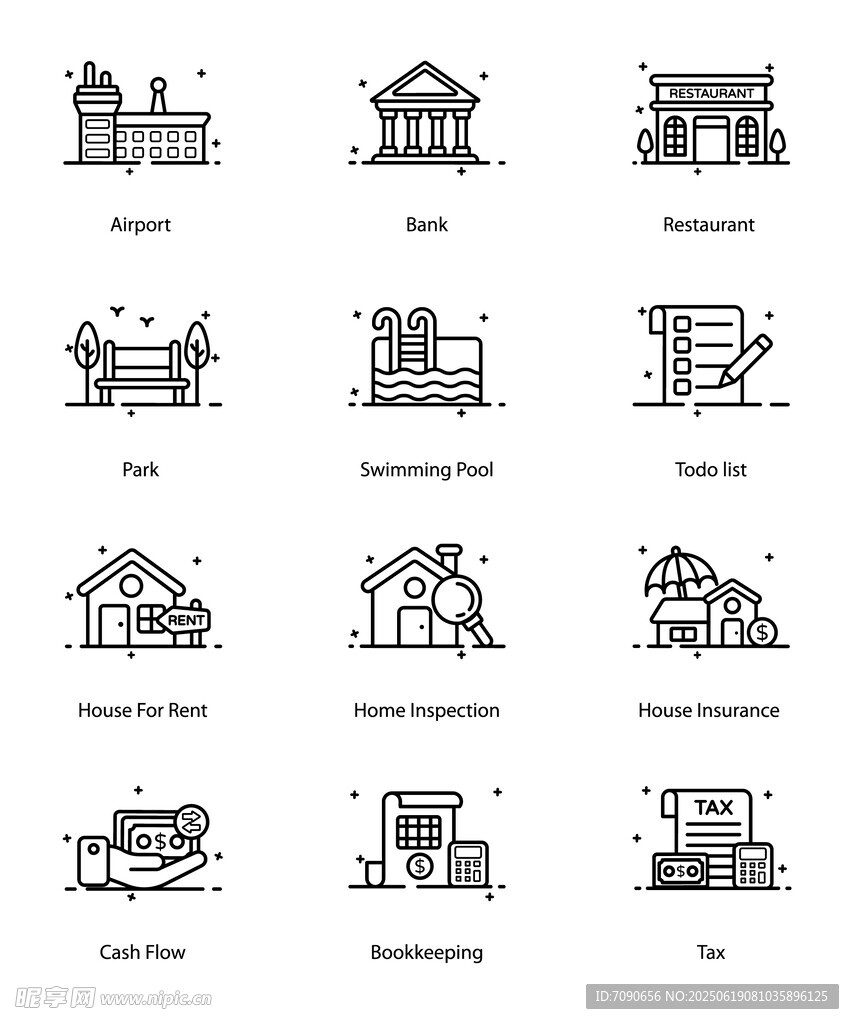 多样建筑图标 