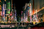 繁华都市夜景街道