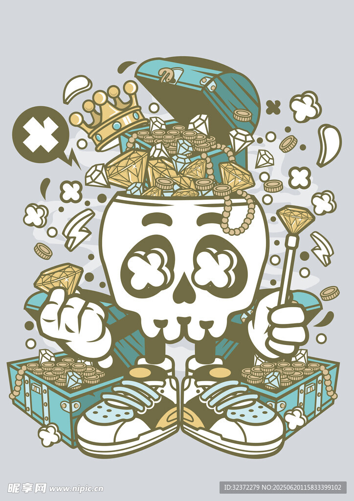 骷髅创意插画