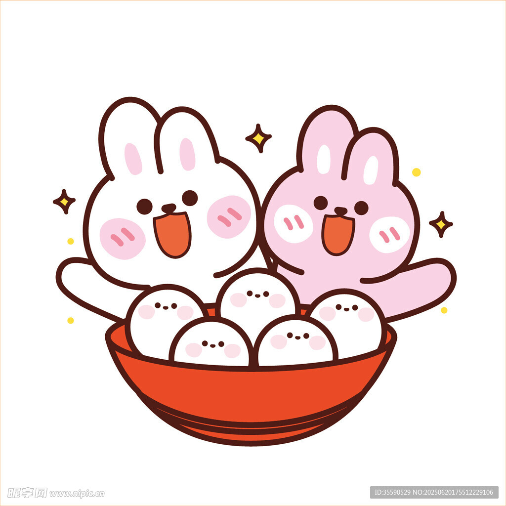 可爱兔子与元宵