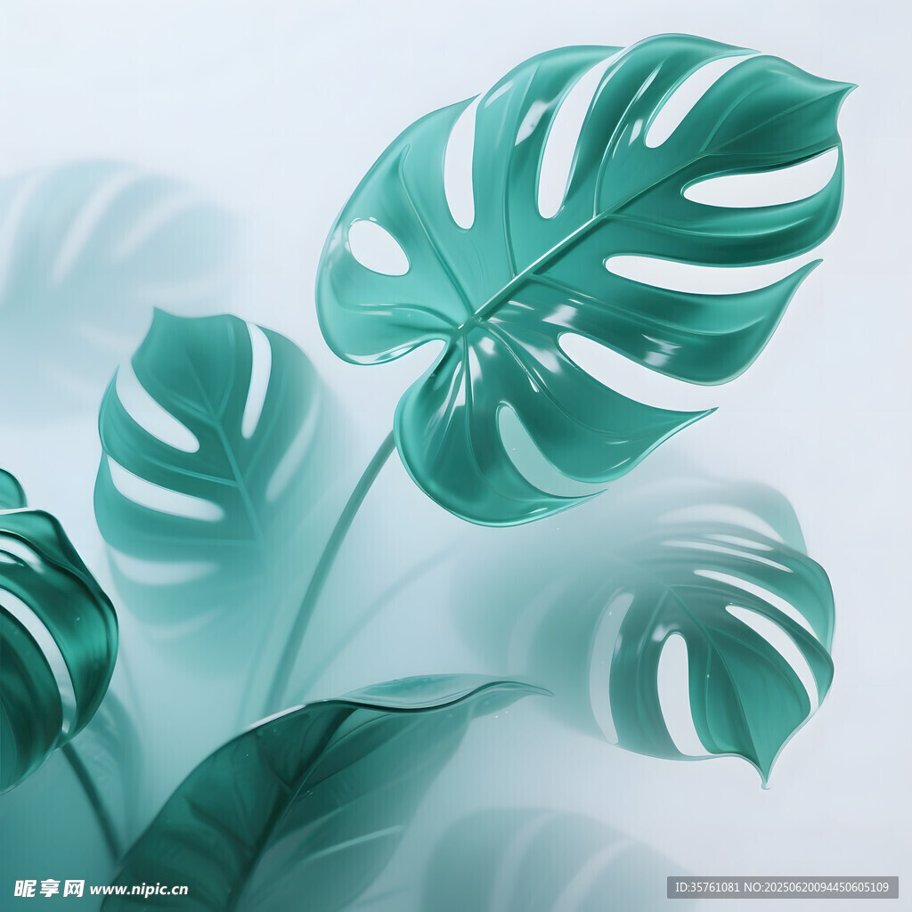 雾气磨砂膜效果绿植贴图