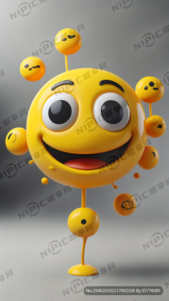 卡通3D渲染风格 主色调为黄色