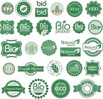 绿色生物主题标签集合