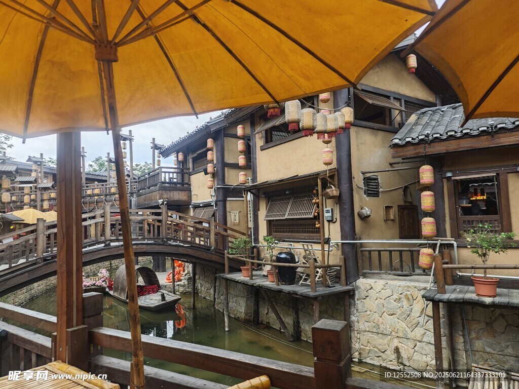 古色古香的水乡建筑景观