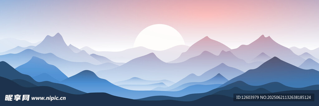 壮丽山景与日出美景