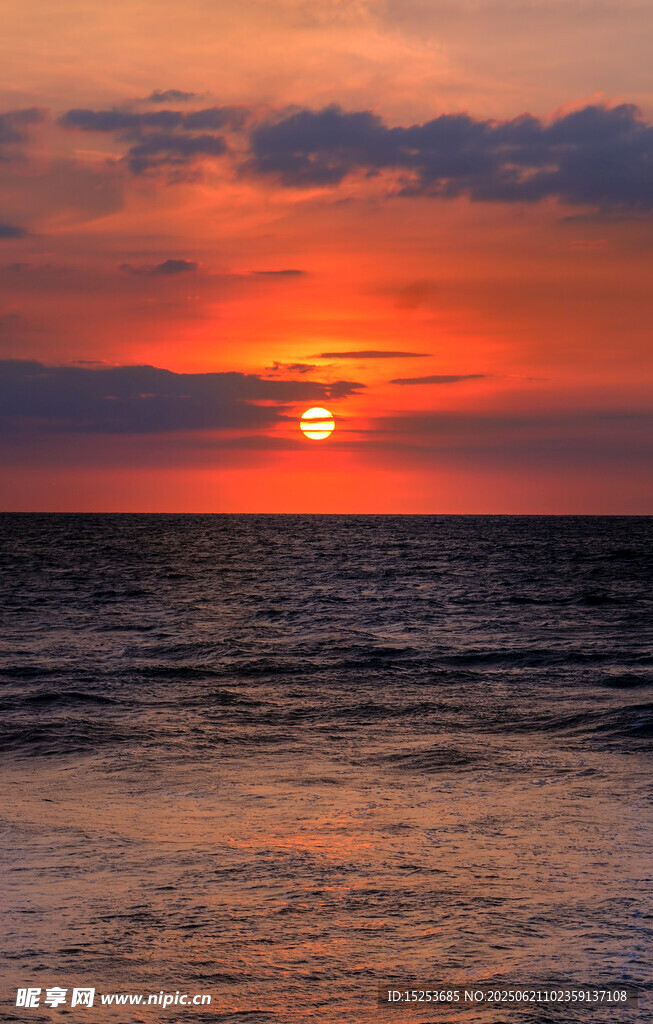 海上壮丽日落美景