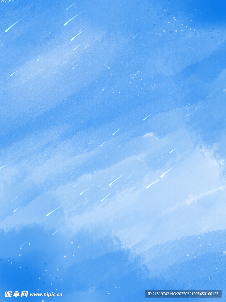 蓝色简约水彩