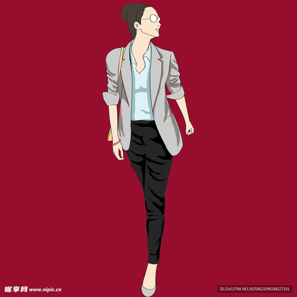 时尚女士穿搭展示