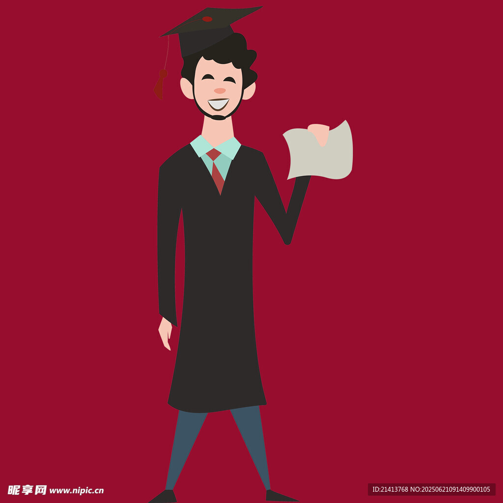 毕业学士手持文凭