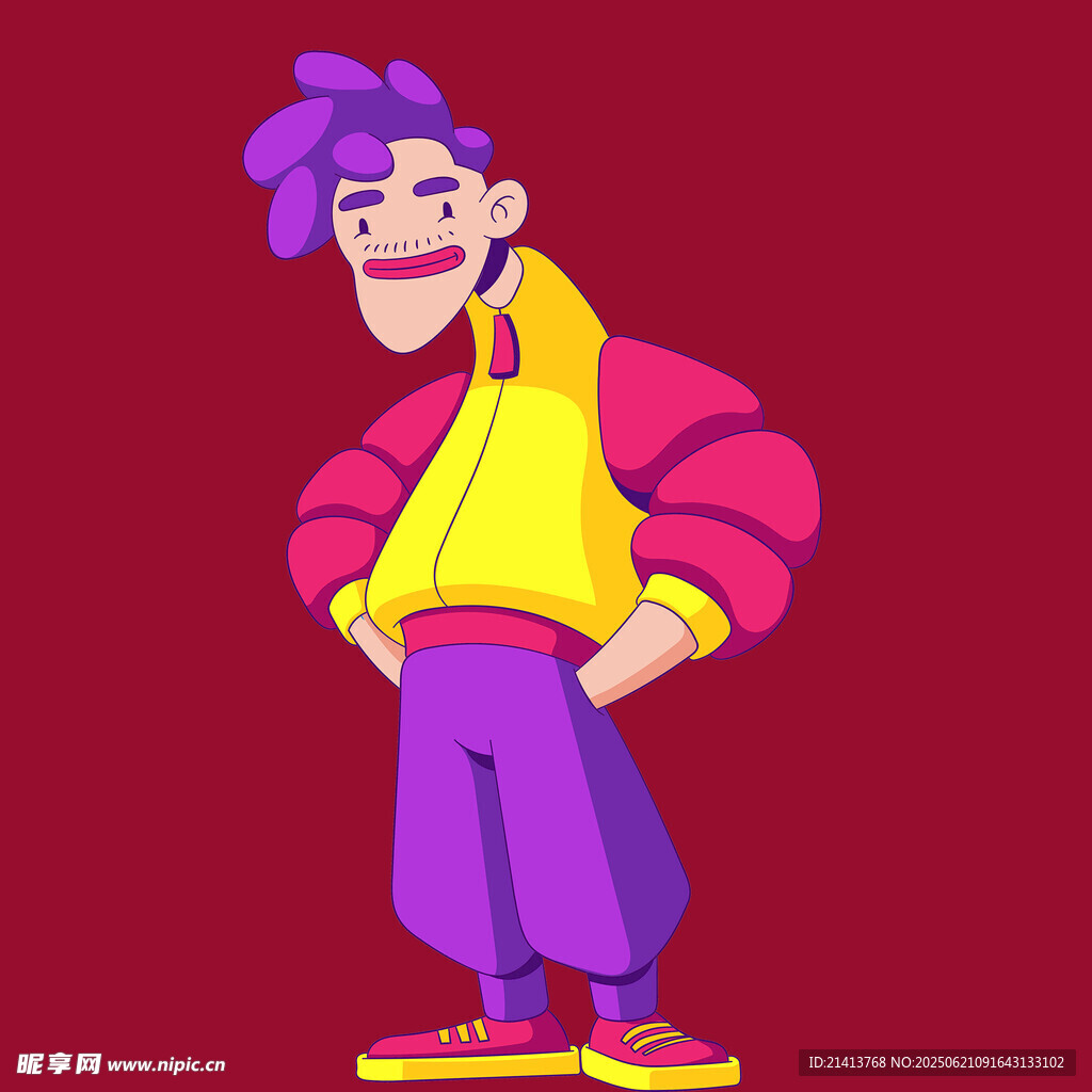 活力少年滑板装扮造型