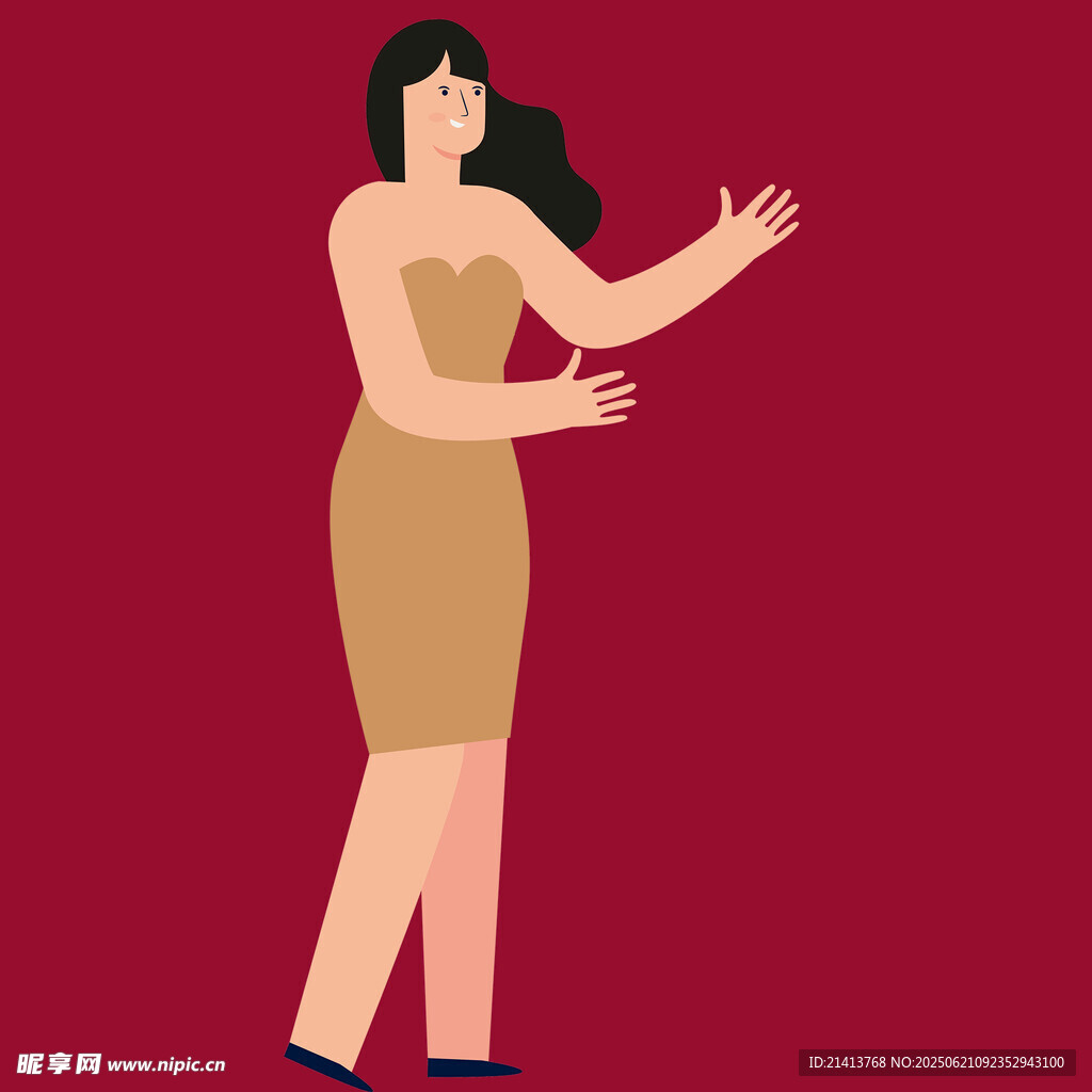优雅女士伸展姿态