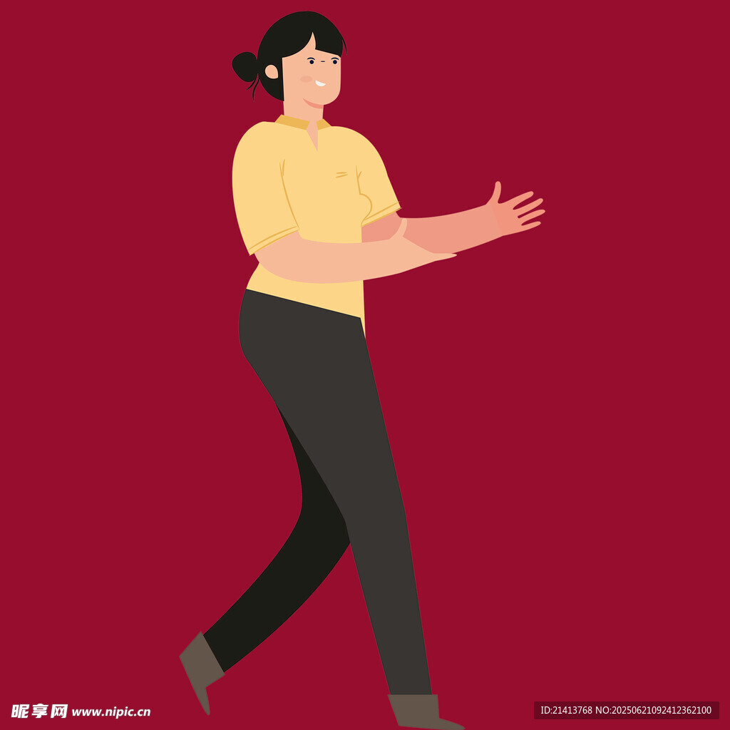 行走的活力女性