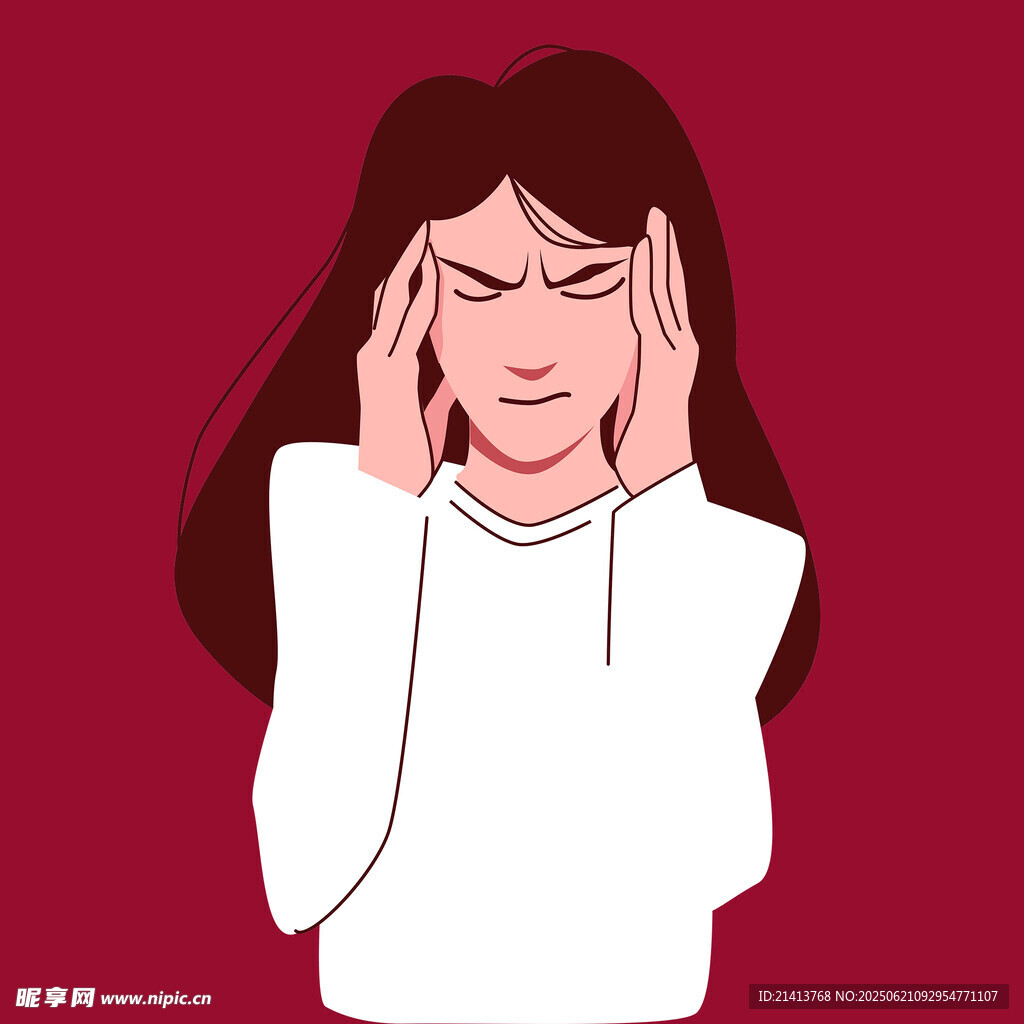 头疼的女性