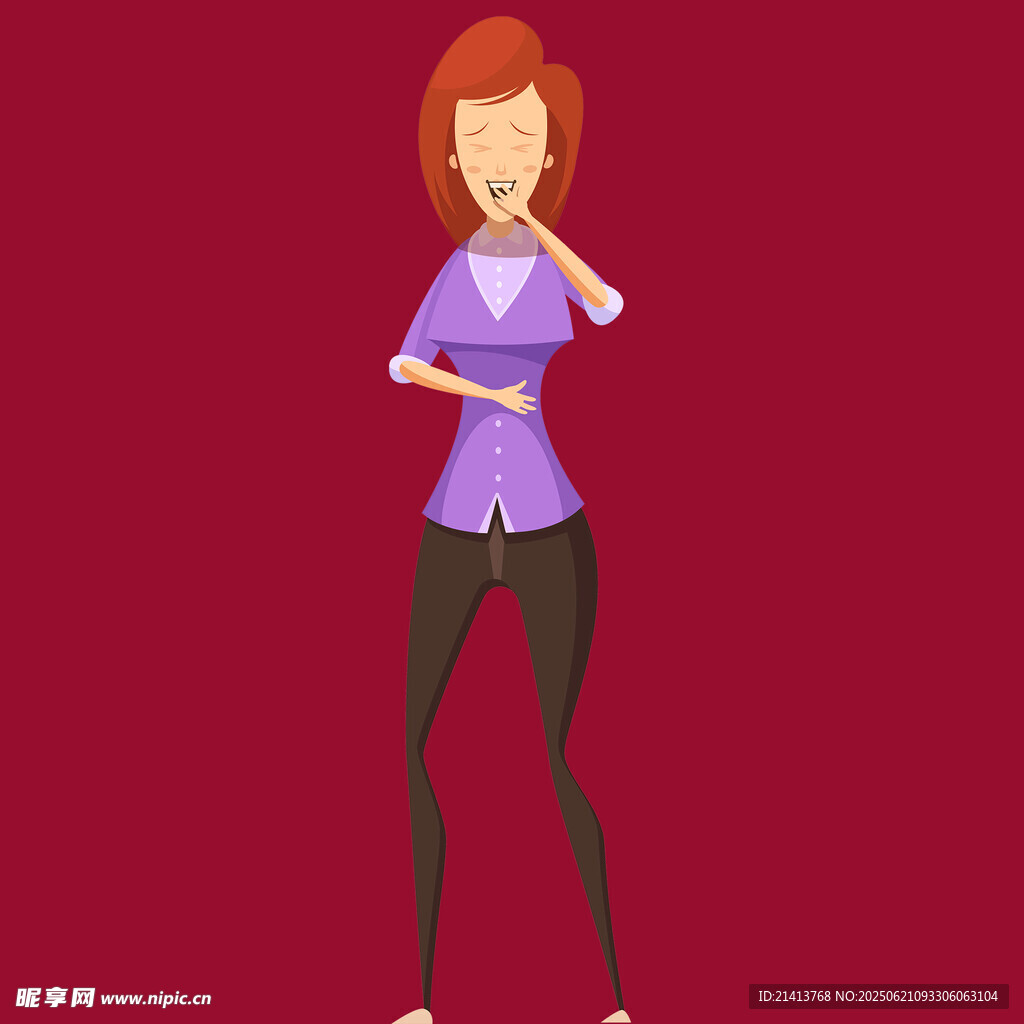 红衣背景下的思考女性