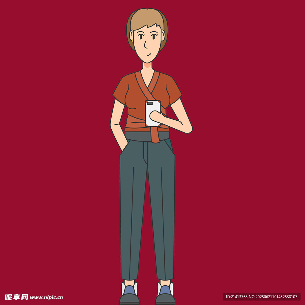 手持证件的休闲风男士
