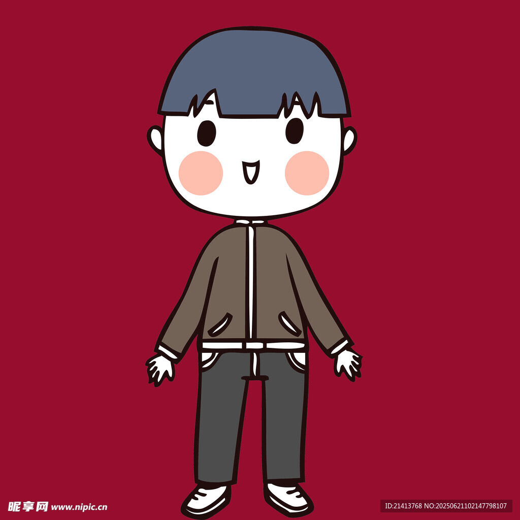 卡通男孩休闲装形象