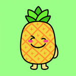 卡通形象 菠萝 凤梨 失衡图