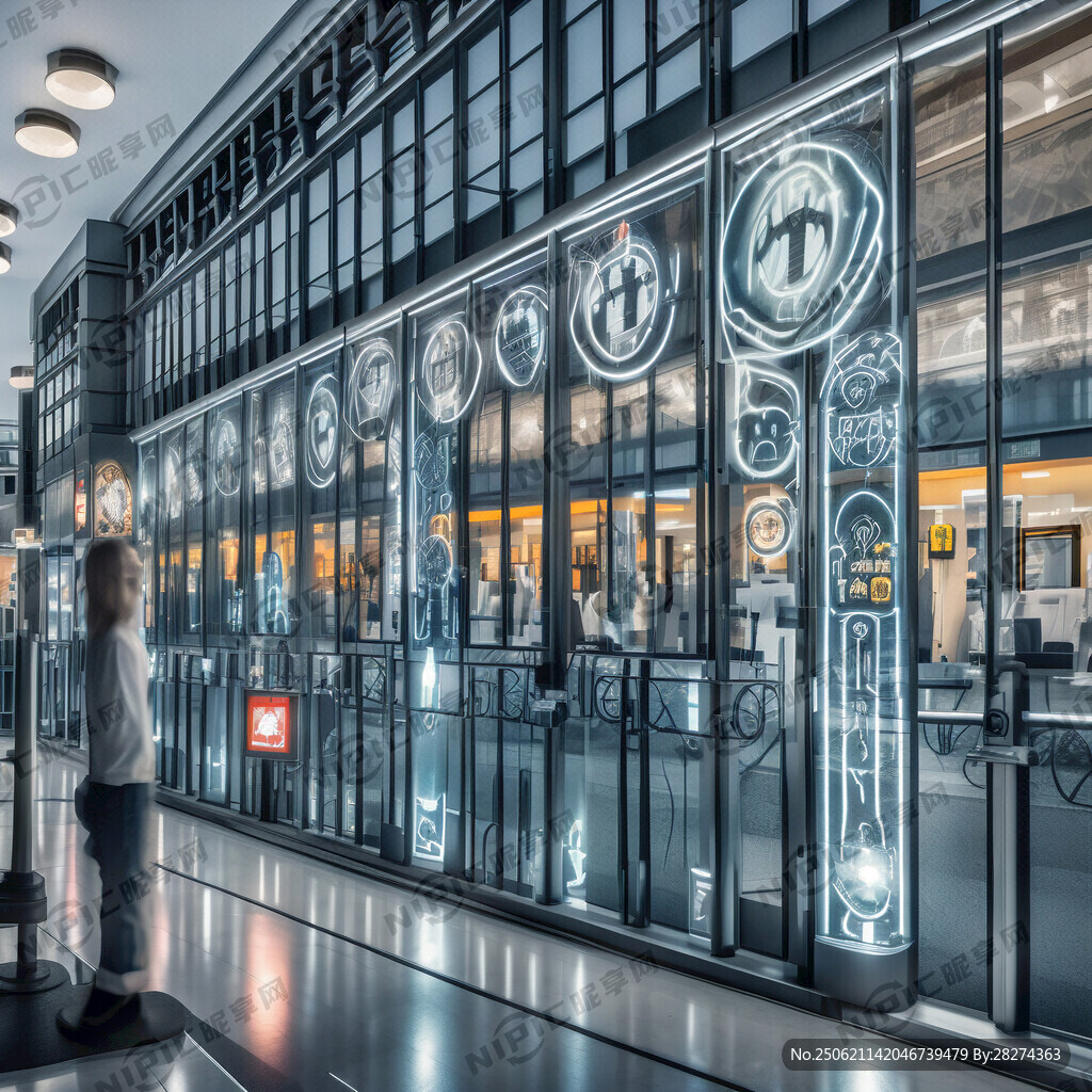 医院护栏上灯箱设计