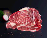 新鲜雪花牛肉特写