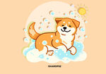 卡通狗插图
