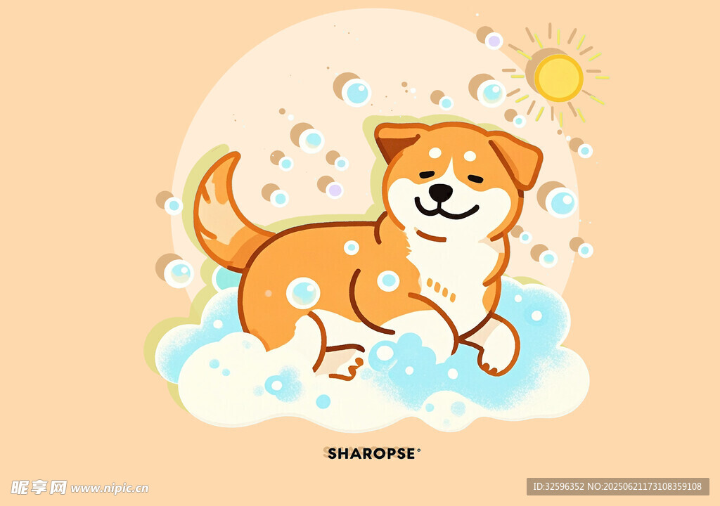 卡通狗插图