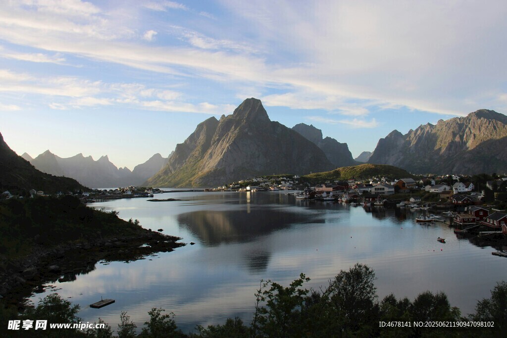 挪威峡湾美丽湖光山色