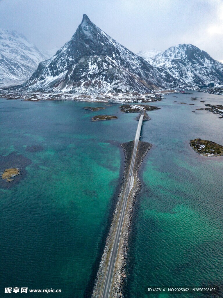 挪威绝美跨海公路景观