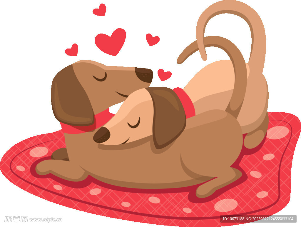 依偎的萌犬