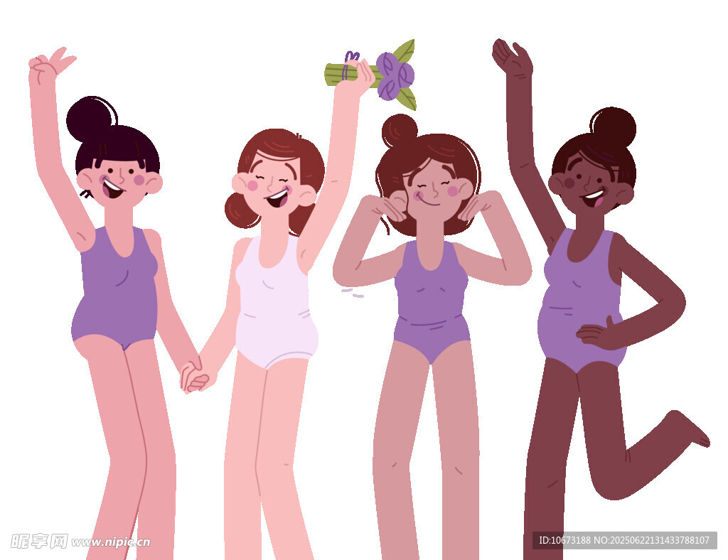 活力女孩欢乐相聚时刻