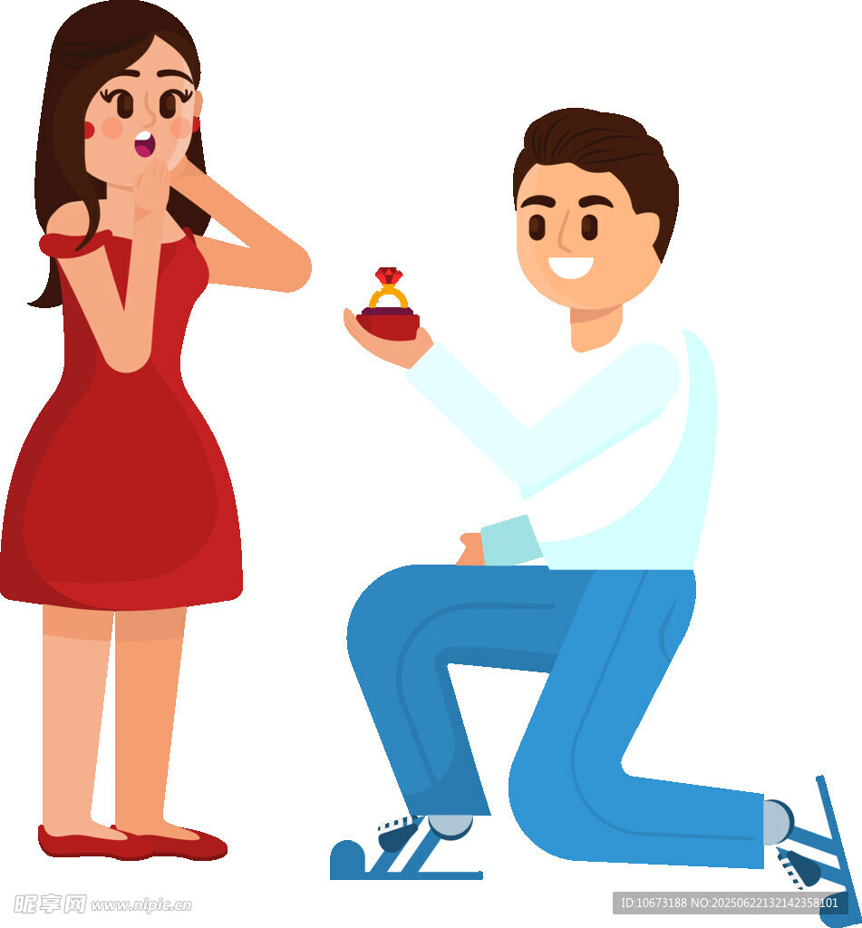 男子跪地求婚惊喜瞬间