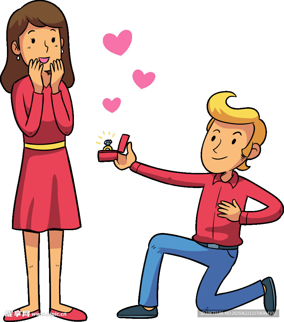男子跪地求婚惊喜瞬间