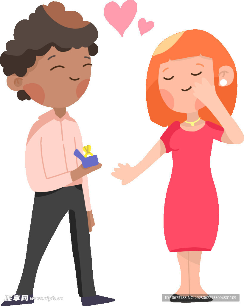 男孩向女孩浪漫求婚