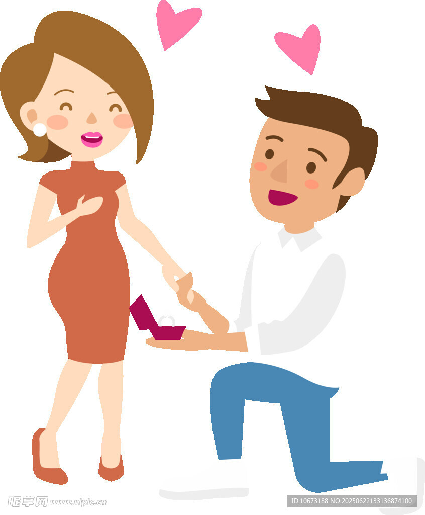 男子跪地向孕妇浪漫求婚